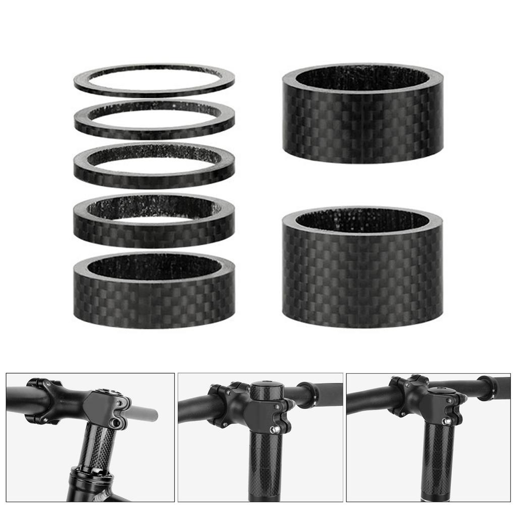 Bike Front Fork Headset Spacers Headset Washer Carbon Fiber Bicycles Headset Spacers Threadless Bicycles Front Stem Fork