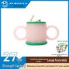 Customizable Children's Anti-Fall Milk and Water Straw Cup for Kindergarten