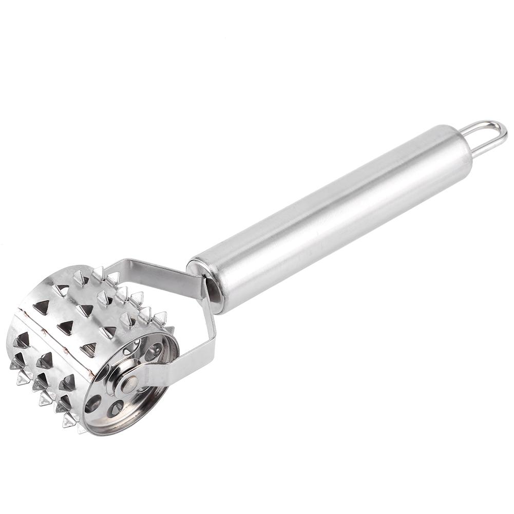Stainless Steel Meat Tenderizer Roller Beef Steak Chicken Mallet Hammer Kitchen Tool