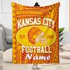 Kansas City Football Legacy Personalized Name Blanket Lightweight Customizable Blanket Durable Comfort Throw For Chair Office Chair Office Seaside