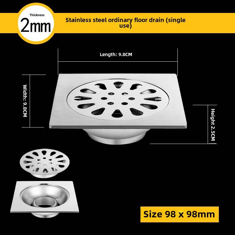 Sifon de podea din oțel inoxidabil 304, deodorant, pentru baie și mașină de spălat