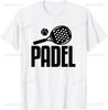 Padel Paddle Tennis Racquet Ball Vintage Colors T-Shirt  Casual Sports Street Couple Clothes  Streetwear  Mens T Shirts
