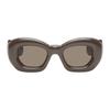 Loewe Logo Cat Eye Sunglasses Men Sunglasses Brown LW40117I4748E