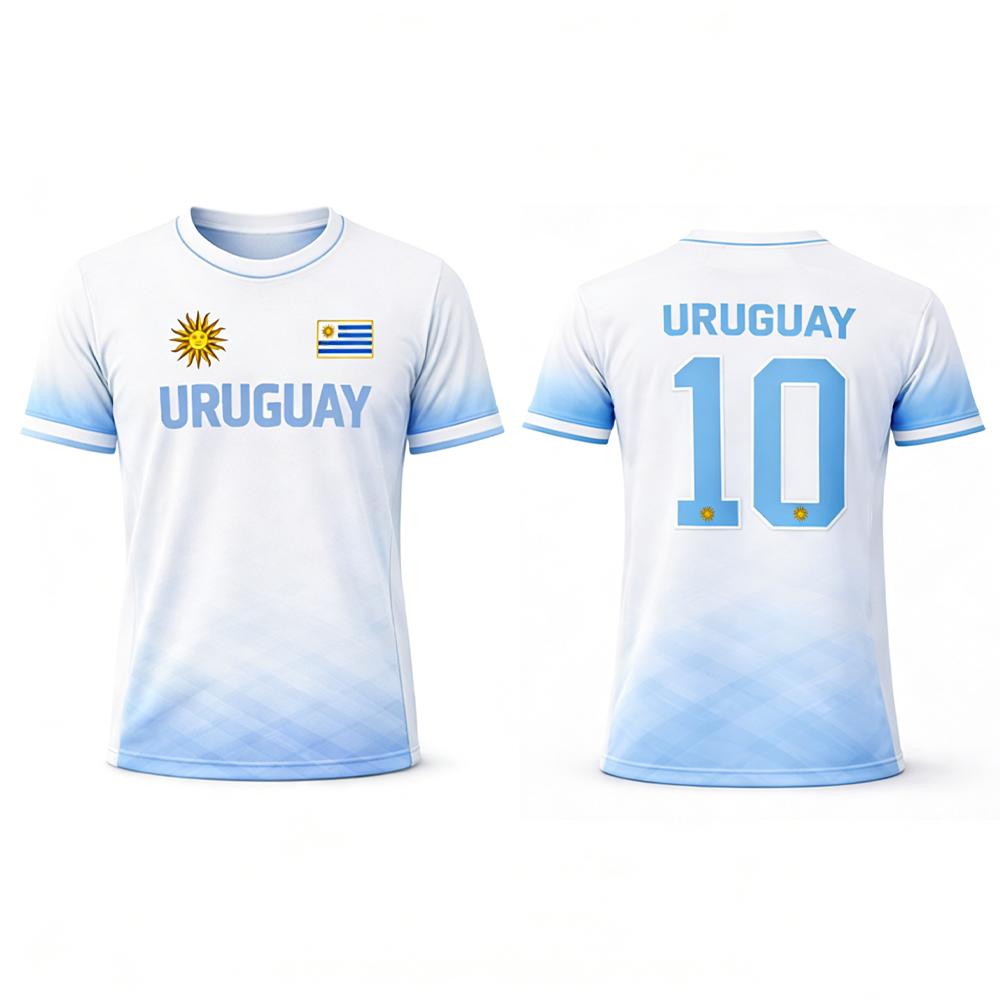 Uruguay Flag Print T-shirt 2026 Summer Soccer Training Uniform Men Women Outdoor Breathable