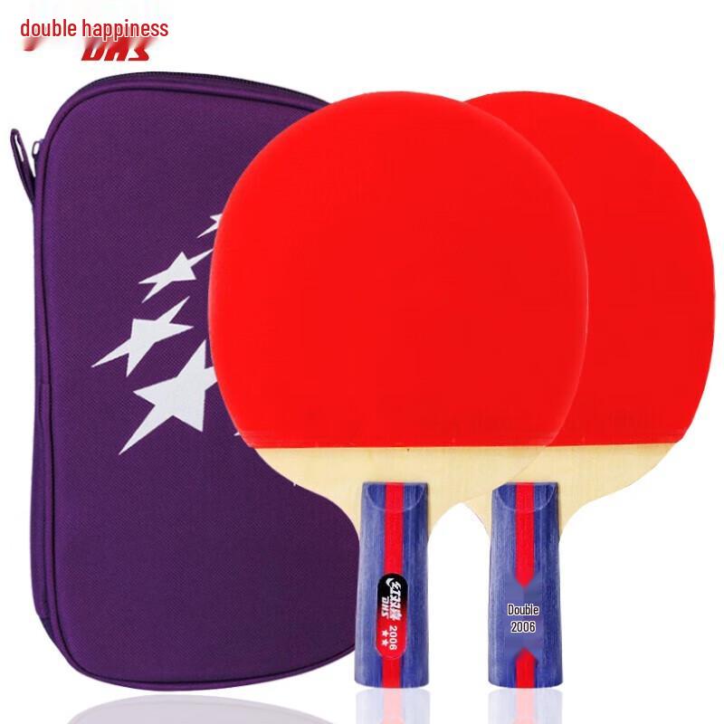 DHS 2-Star H2006 Penhold Table Tennis Paddle Pair