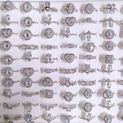 20 Stücke vier krallen kristall zirkonia ring mode vielseitig finger ring hand schmuck