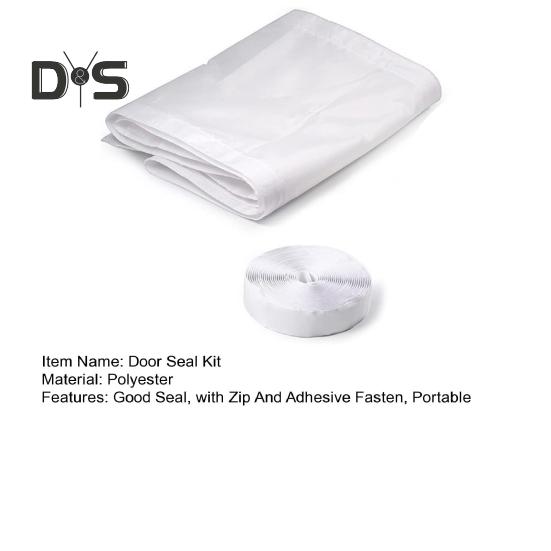 Sigiliu pentru fereastră pentru aer condiționat portabil Kit de etanșare pentru fereastră cu baton AC Oprire aer cald Apărătoare pentru schimbul de aer cu fermoar și bandă adezivă Funcționează cu tumble