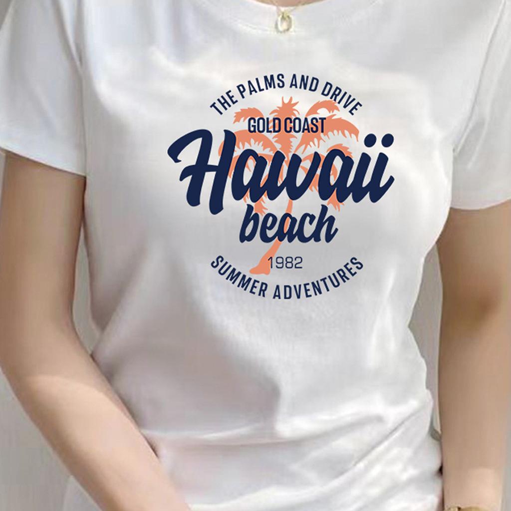 High-end Printed Short-Sleeved T-Shirt for Women