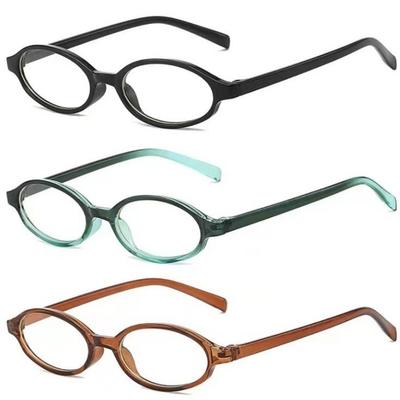 Retro Niebiesko-Zielone Owalne Małe Oprawki Okularów Damskie Okulary Blokujące Niebieskie Światło Modne Okulary Komputerowe Oprawki