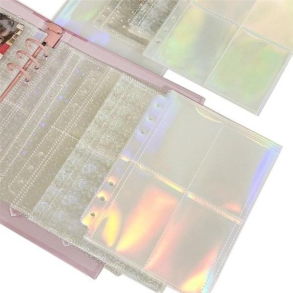 

Внутренний лист Be Love Poca Binder A5, 6 отверстий, голограмма с блестками, сердце, 20 листов