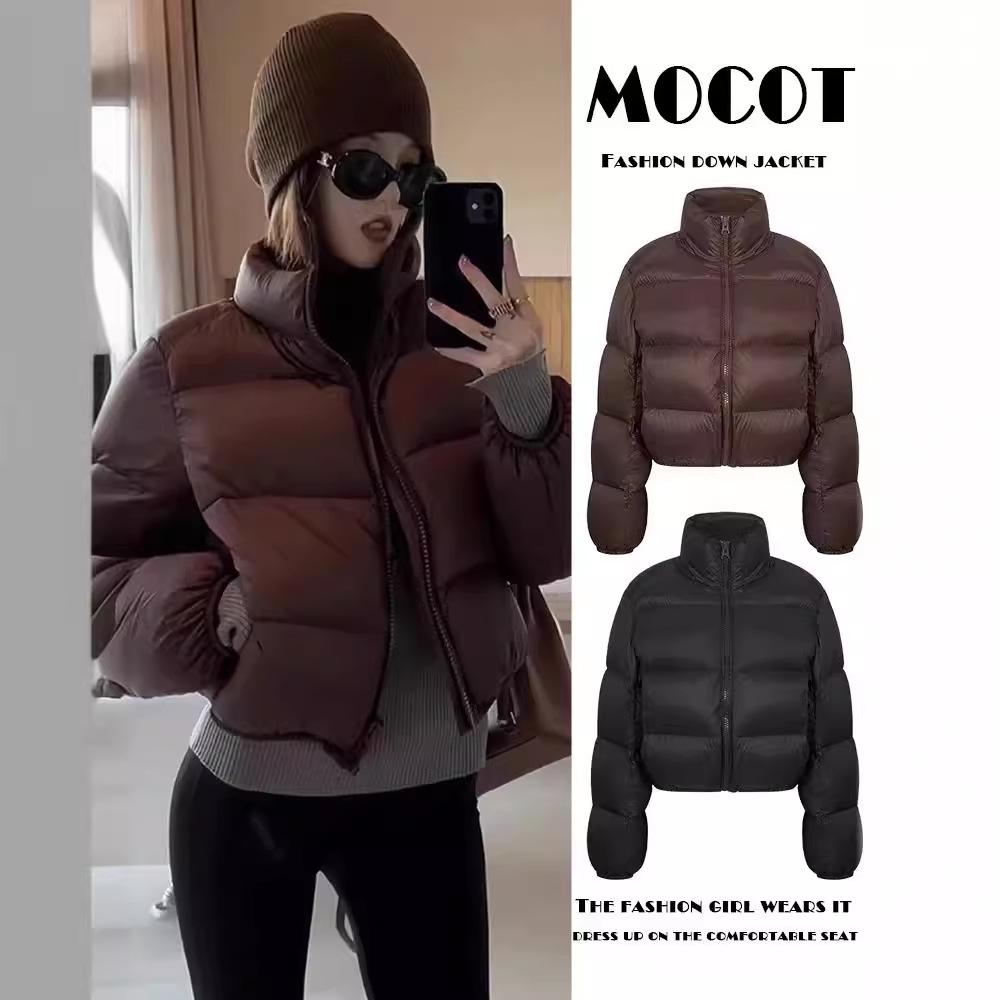 Women's 2025 Winter Petite Kendall Style Down Jacket - Short, Fashionable Stand Collar Bread Coat