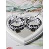 Good-looking Black and White Color Matching Couple Woven Magnetic Bracelet Original Cartoon Ghost Girlfriends Carrying Strap for Boyfriend Bracelet