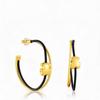 European-Style Large Stainless Steel Bear Earrings - New Women's Exaggerated Design Jewelry Gift
