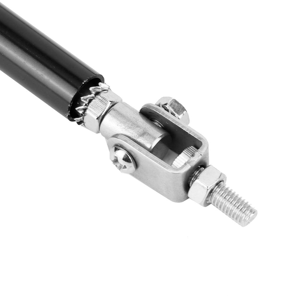 2pcs Adjustable Front Bumper Lip Splitter Strut Rod Tie Support Bar Stainless Steel