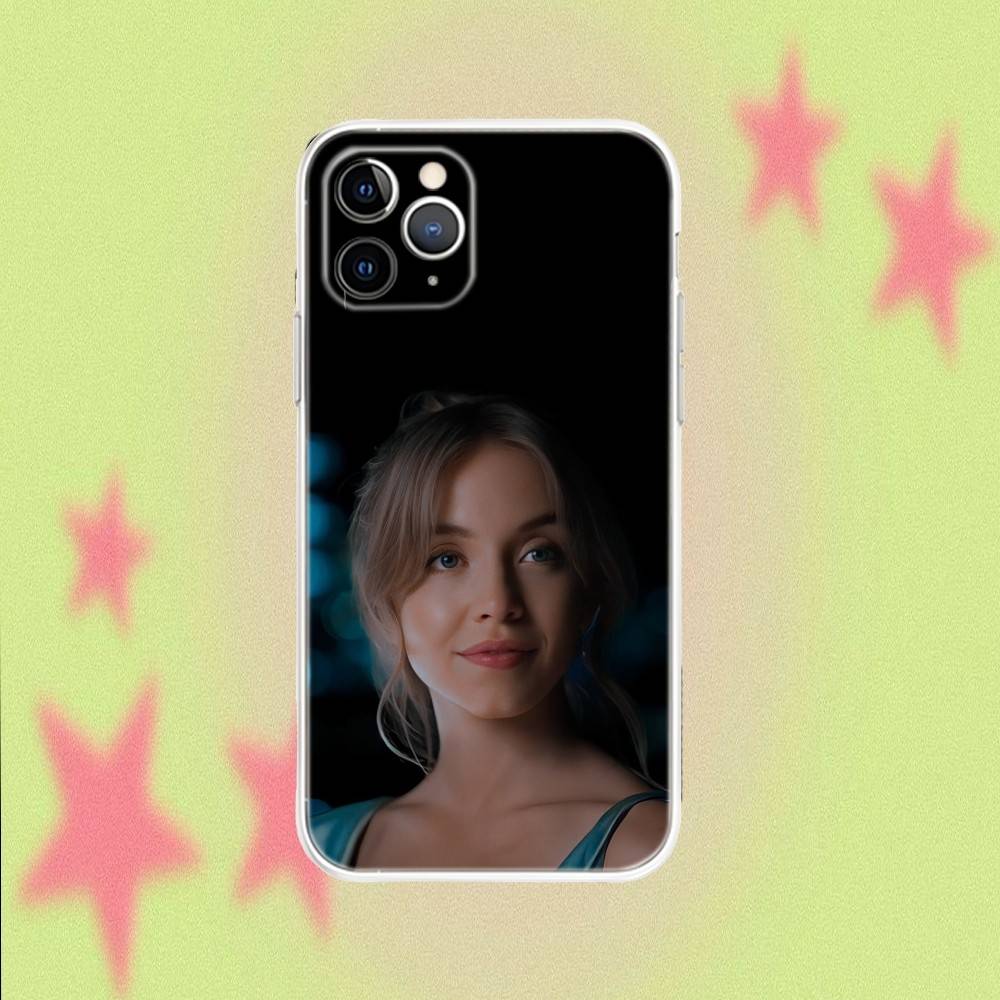 Sydney Sweeney Actor Transparent Non-Slip Phone Case For iPhone 17,16,15,14,13,12,11,Air,X,XR,Pro,Max,Plus