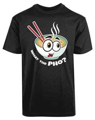 What The Pho Neues Herrenhemd Lustige Tasse Smiley Gesicht Humor Authentische Bedruckte T-Shirts
