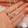 S925 Sterling Silver Wind, Mother Heart Necklace, Mother'S Day Gift, Temperament Women'S Collarbone Necklace
