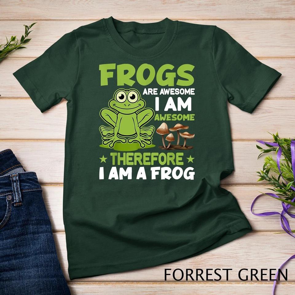 Frogs Are Awesome - Funny Frog Lover Mushroom Frog Unisex T-shirt 3 4XL