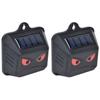 2pcs Animal Repeller Red LED Strobe Lights Waterproof Design Solar Automatic Charging ABS Housing