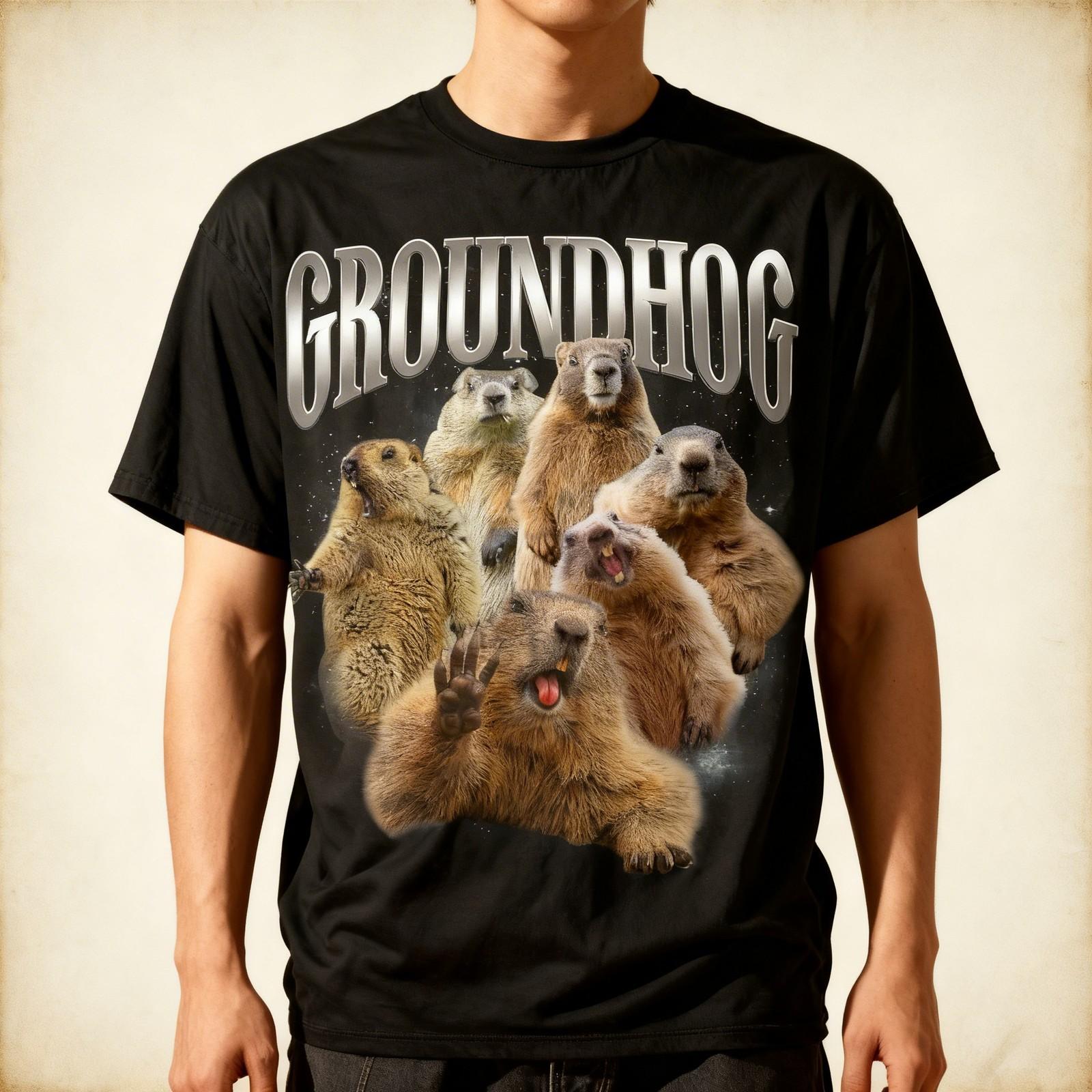Groundhog Shirt Funny Woodchuck Groundhog Day Unisex T-Shirt S