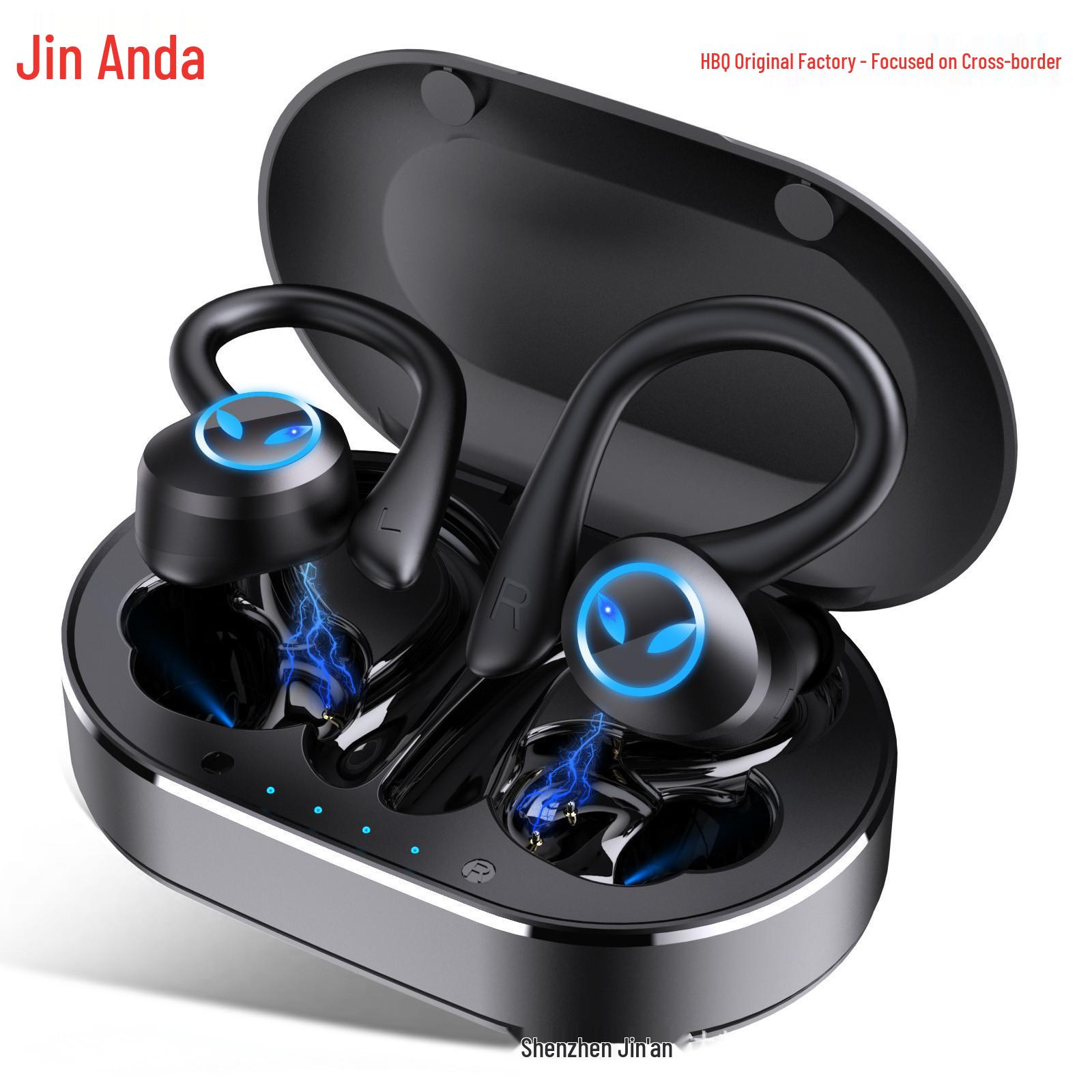 

Wireless Sports Ear-hook Bluetooth Headset: Dual-Ear, Noise Reduction, Long Battery Life, High Sound Quality