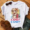 Anime Candy Candy T-shirt Clothes for Women Japanese Manga Short Sleeve Graphic Tee Y2k Kawaii Casual Tops Women's Sumer Clothes