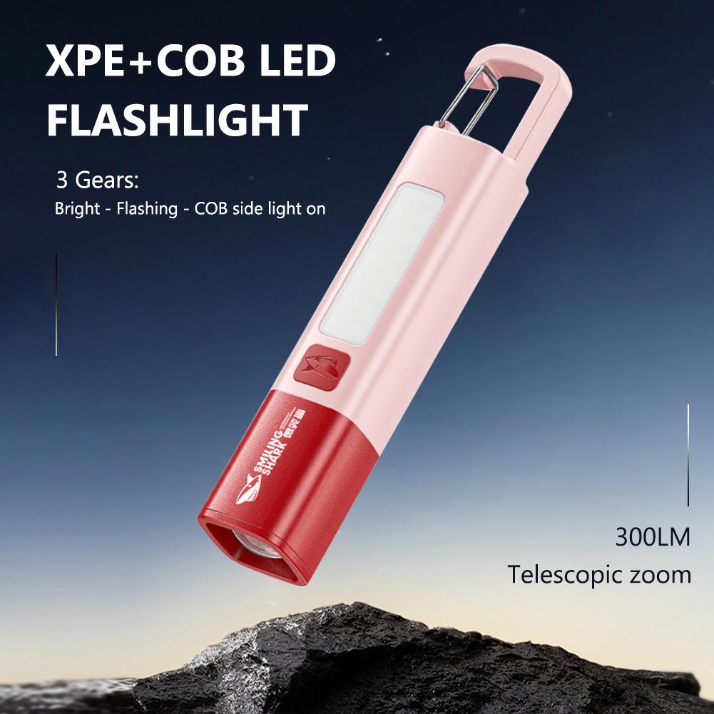 LED Camping Flashlight 3 Modes Compact Camping Torch Multifunction Flashlight Portable Handheld Light for Outdoor Camping Hiking