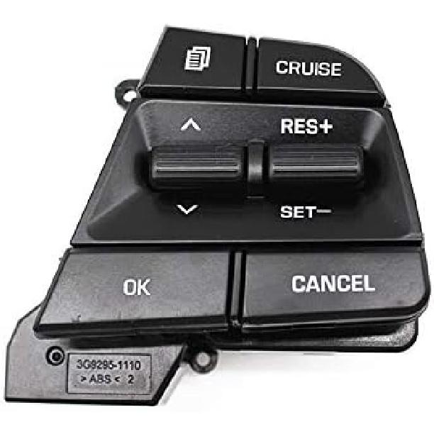 Steering Wheel Mounted Cruise Control/Fit for Hyundai Movable Collar Solaris Elantra1.6L Cruise Control Multifunction Steering Wheel Button Switch 6 buttons