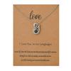 Christmas Swan Elk Love Language I Love You Projection Necklace Pendant Clavicle Chain