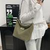 Women's Corduroy Shoulder Bags Large Capacity Solid Color Handbags Daily Commuting Crossbody Bags CLE
