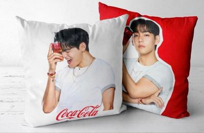 [USED] BTS Cushion Cover Coca-Cola Taehyung V Tae