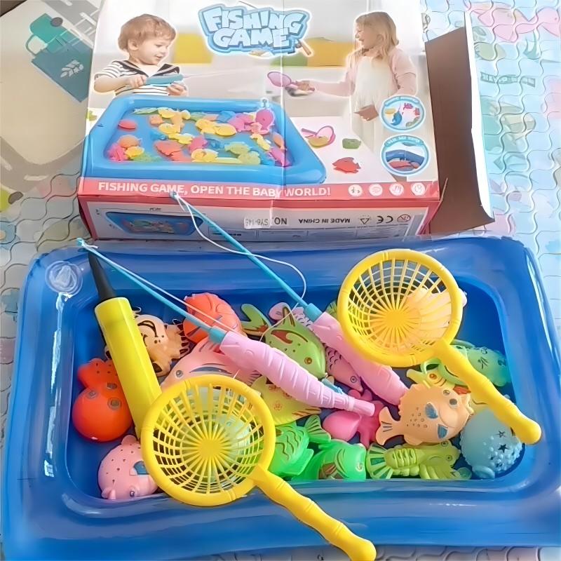 40Pcs With Big Round Pool fishing toys for boys Education toy For Kids