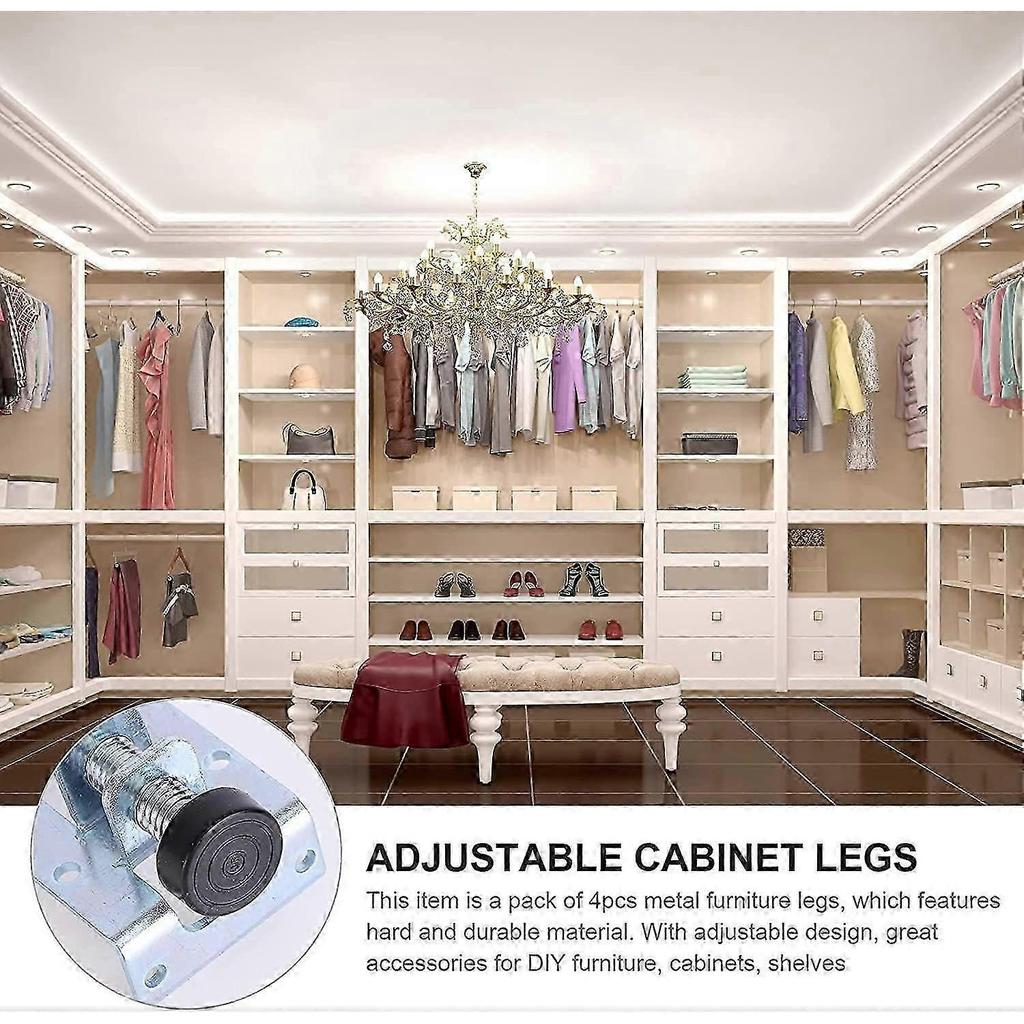 4pcs Adjustable Furniture Levelers for Cabinets,Heavy Duty Leveling Feet,Heavy Duty Furniture Levelers