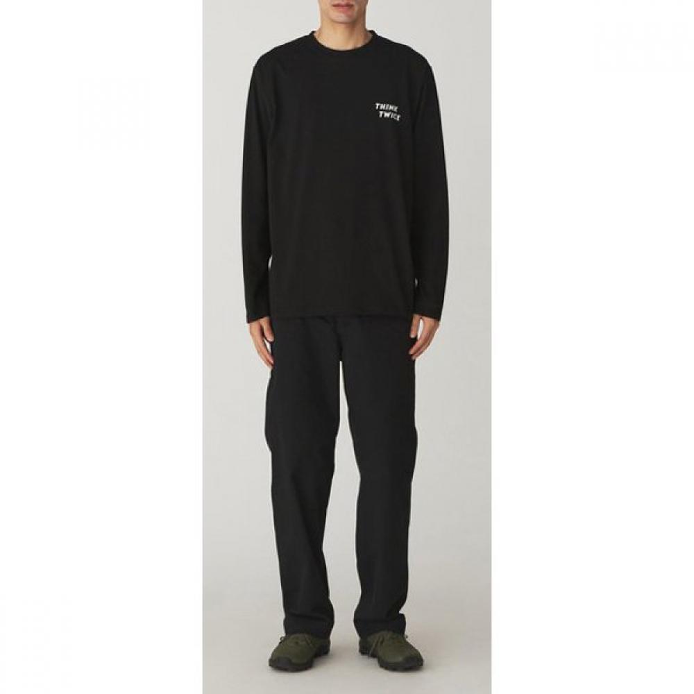 Snow Peak Think Twice Long Sleeve T ShirT Think Twice Long Sleeve T ShirT TS 24au10602bk Black S [ouTdoor cuT Sew menS]
