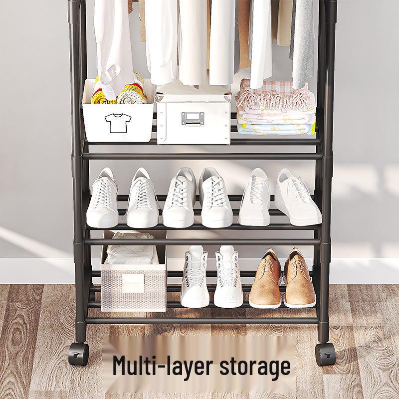 Foldable Multi-functional Clothes, Hat, and Shoe Rack for Bedroom Storage