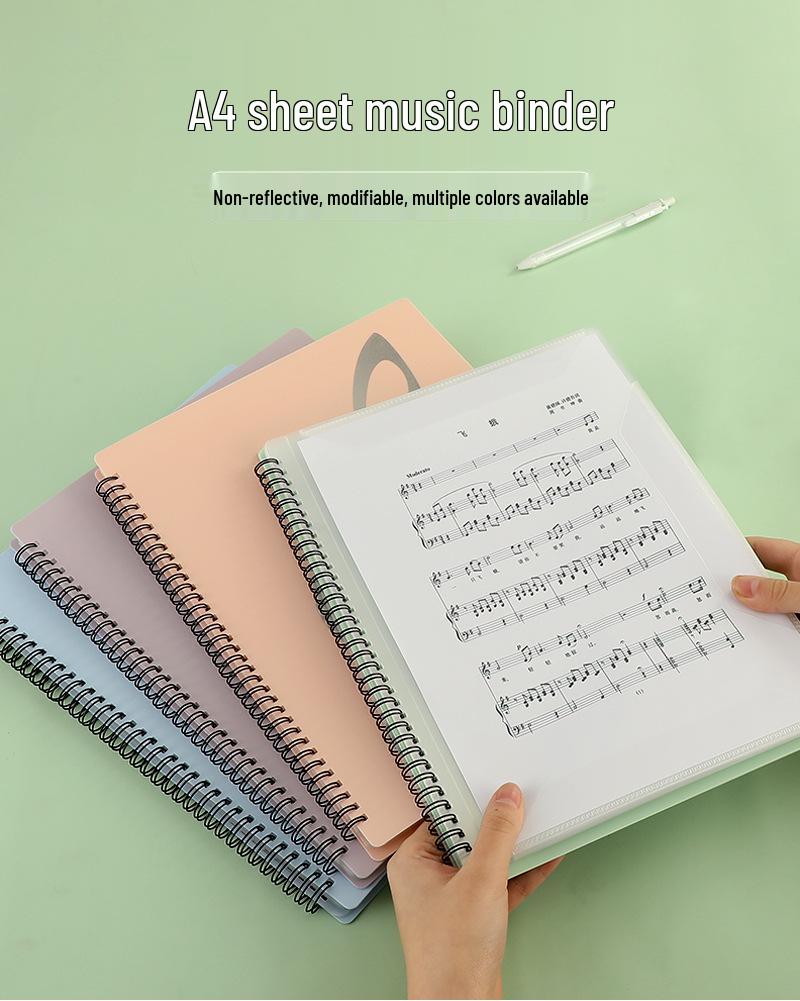Clip Impermeabile Pieghevole A4 per Spartiti Musicali per Studenti - Supporto per Spartiti di Pianoforte