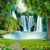 3D Wallpaper Waterfall Meadow Green Landscape Mural Living Room Bdroom Backdrop Decoration Wallpaper