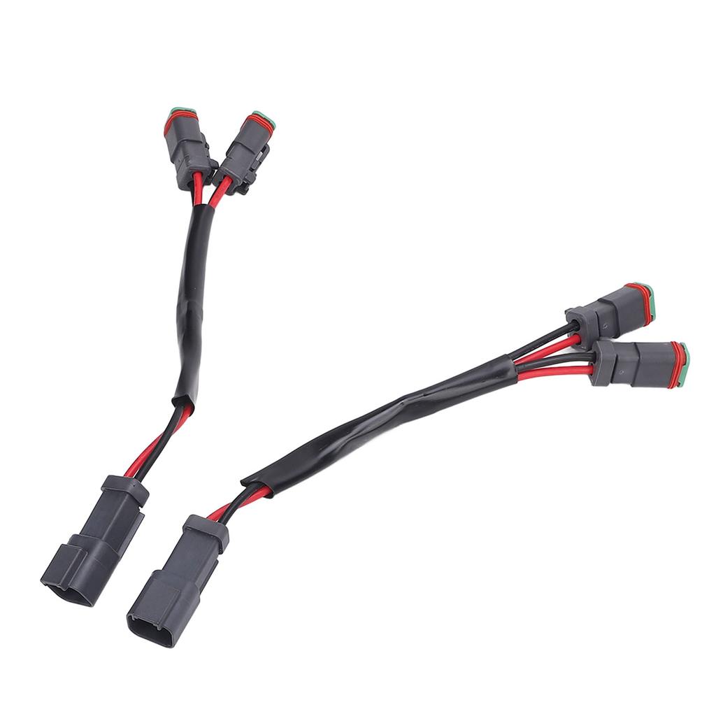 2pcs DT Wiring Harness Adapters Splitter Male to Female Heat Proof Wiring Harness Adapter Connector for LED Work Lights