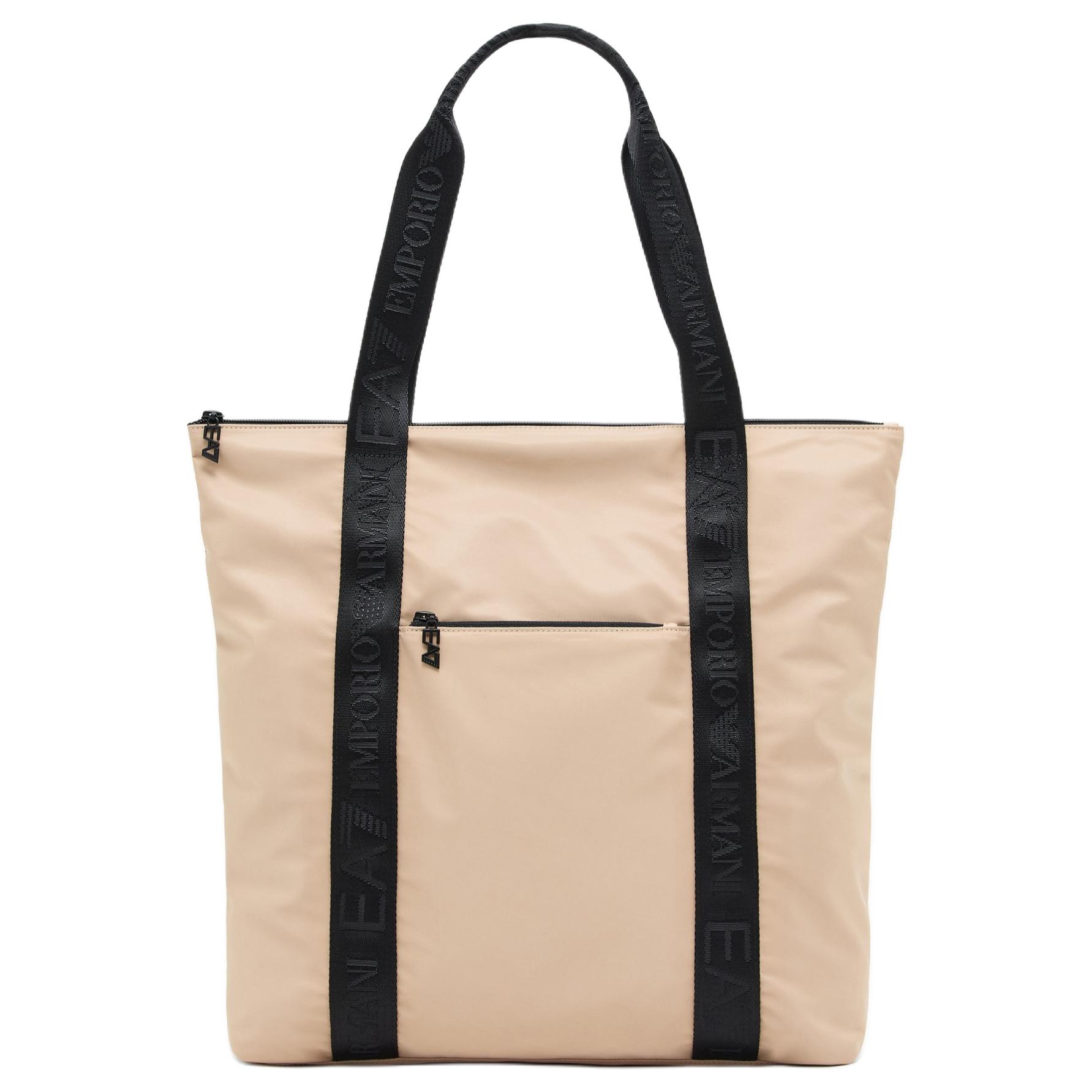 

Emporio Armani Ea7 Zipper Closure Logo Webbing Polyester Tote Bag Women tote bags Beige 7W001476AF22280U1088 Basic Set (Bag+Dust Bag)