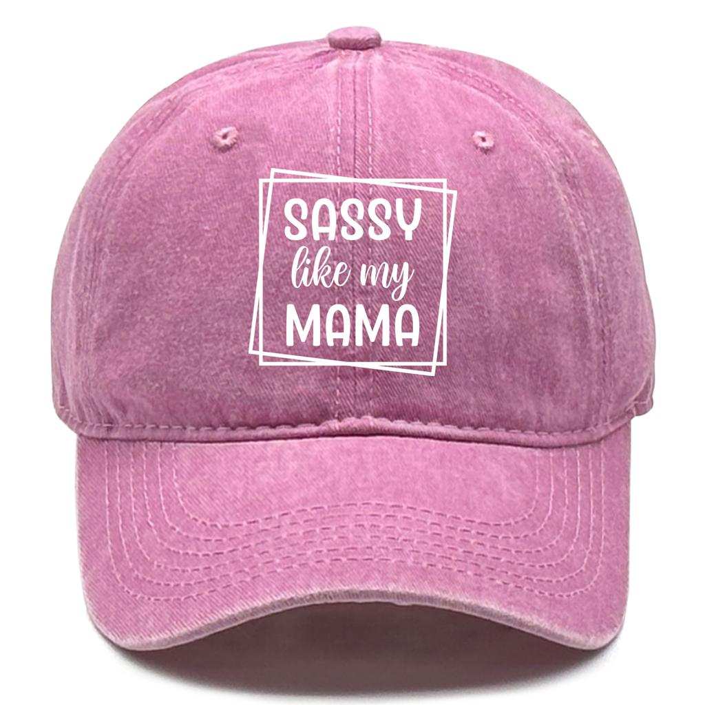 Unisex Snapback Baseball Caps Sassy Like Mama Snapback Cap Washed Retro Vintage Adjustable Caps Ideal Choice For Street Style