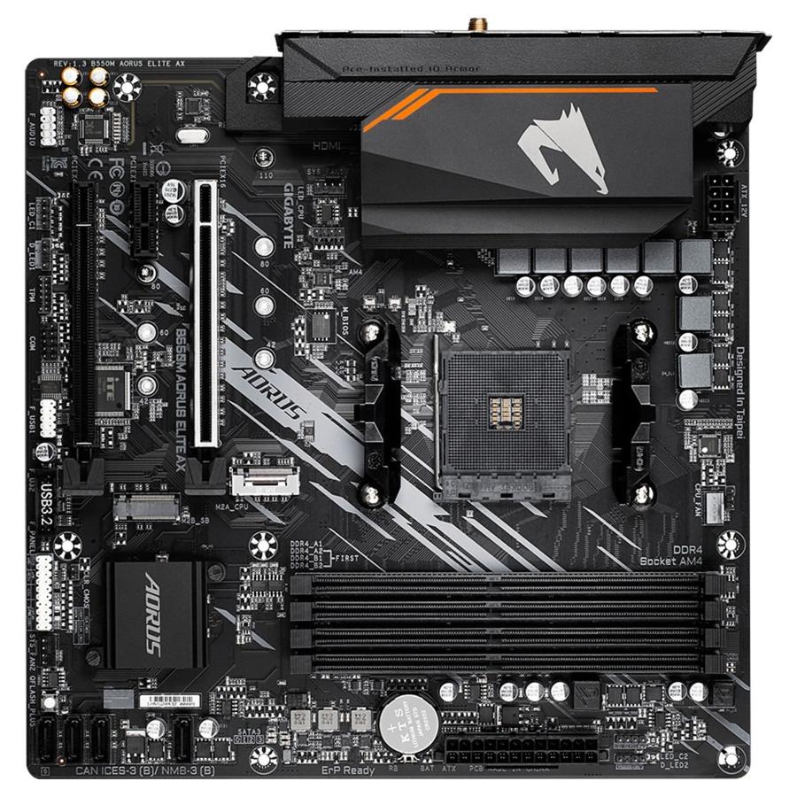 GIGABYTE B550M AORUS ELITE AX Mainboard B550 AM4 Micro-ATX DDR4 - Bild 3