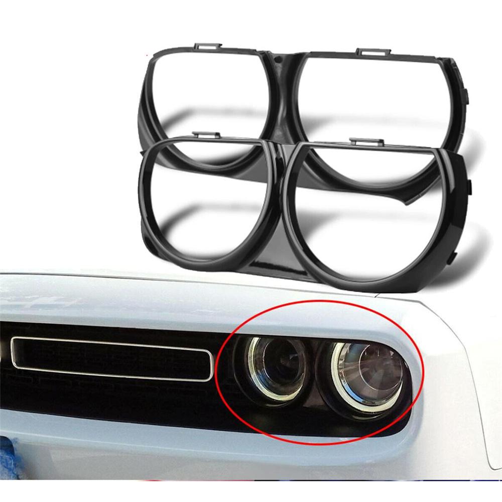 

2pcs Front Headlight Lamp Bezel Trim 68259052AB For Dodge Challenger SRT R/T GT