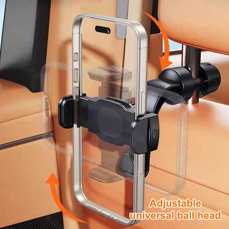 Multifunctional Car Rear Seat Mobile Phone Holder&Tablet Mount With Hook Rotation Car Headrest Phone Bracket Support For Vehicle