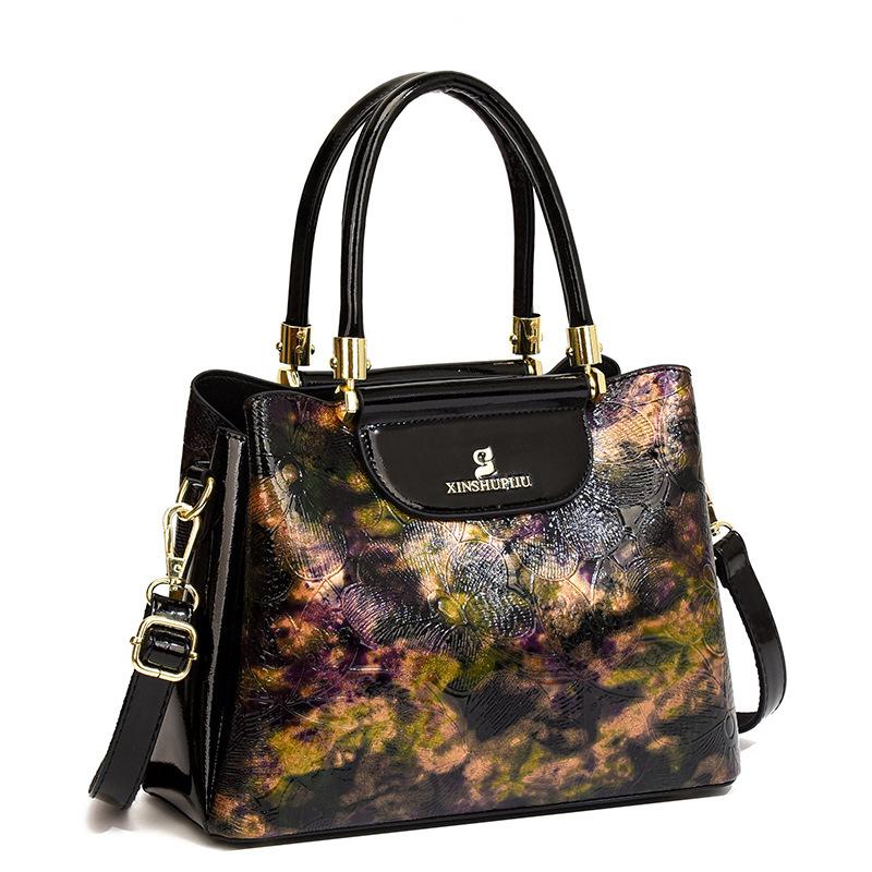 Women's Retro Hollow PU Leather Tote Bag Fashion Hundred Senior Sense Crossbody Bag Retro Satchel Handbag Tote Bag