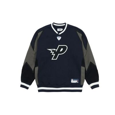 Palace Bolt Crew Grå/Sort Unisex Toppe P21CS013