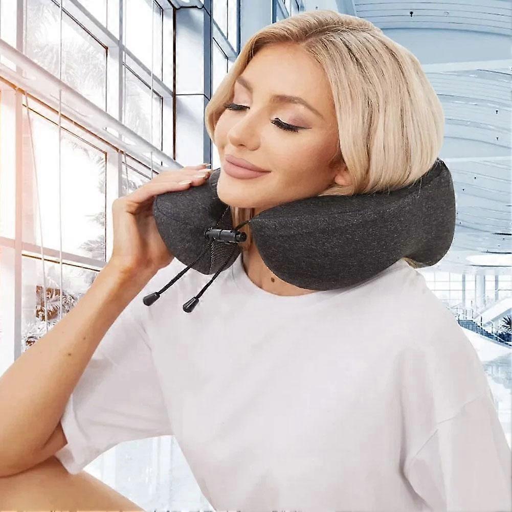 U Shaped Memory Foam Neck Pillow - Travel Cervical Support for Car & Office