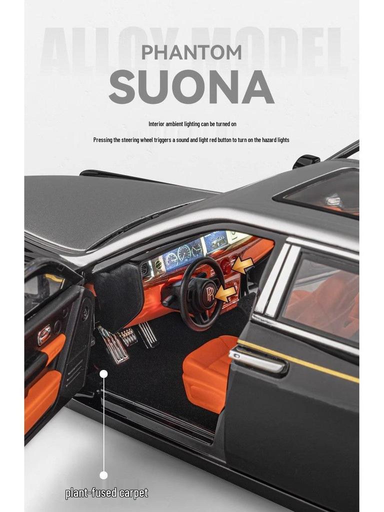 1:18 Scale Rolls-Royce Phantom Alloy Car Model - Collector's Item and Decorative Piece