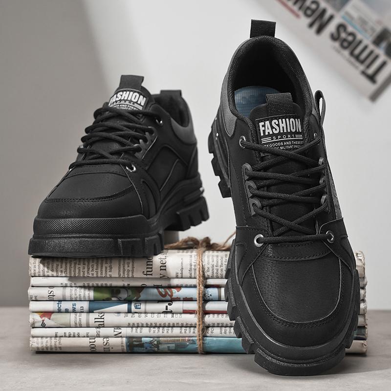 Men’s Sports Shoes Running Sneakers Students Jogging Shoes Black Outdoor Hiking Walking Shoes High Top Over Sized