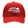 UnisexS Evolution Motorbike Print Outdoor Hat Woven Textile Machine Washable Sandwich Baseball Cap