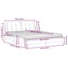 VidaXL Lit avec Matelas, Lit Rembourré avec Coussin de Tête de Lit, Lit Double, Lit Adulte, Meuble de Chambre à Coucher 3208879